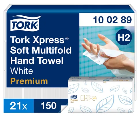 Prem.Interfold Myk Håndtørk Tork (3 Panel H2)