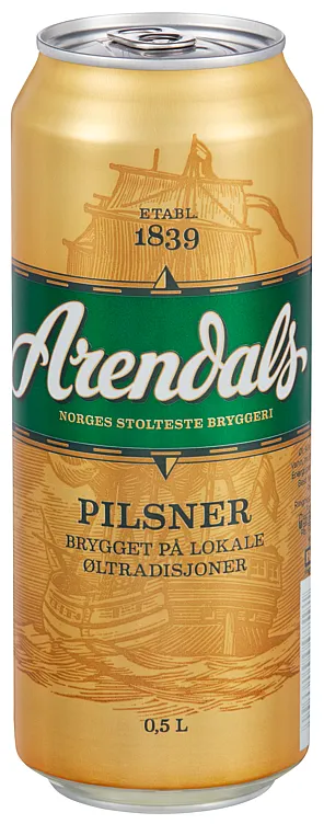 ARENDALS PILSNER, 4,5% 0,50L ARENDALS PILSNER, 4,5% 0,50L