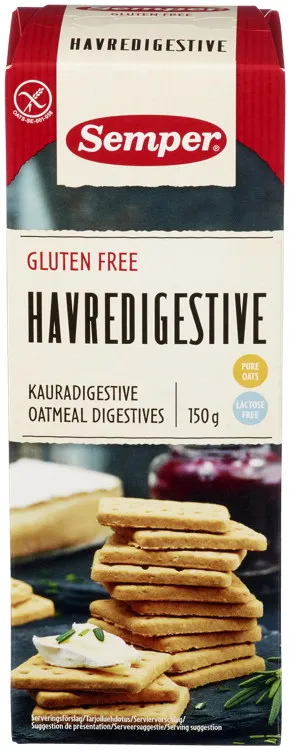 SEMPER GLUTENFRI HAVRE DIGESTIVE 150G SEMPER GLUTENFRI HAVRE DIGESTIVE 150G