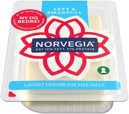 Norvegia Lett 16% Skivet 150g Tine