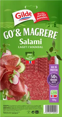 GO & MAGRERE SALAMI SKIVET 130G
