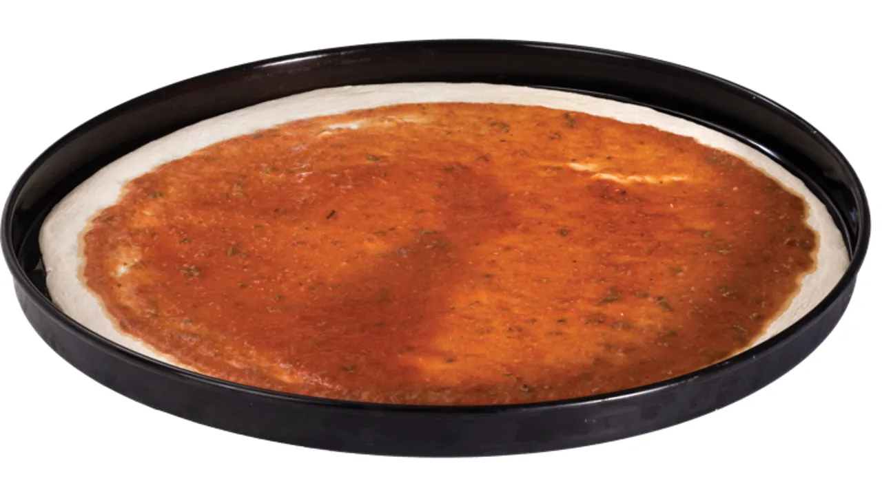 PIZZABUNN RÅ M/SAUS 40CM STABBURET