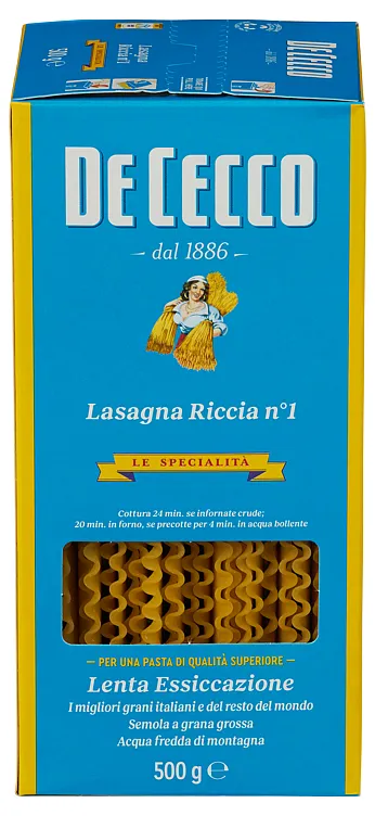 LASAGNE 500G DE CECCO LASAGNE 500G DE CECCO