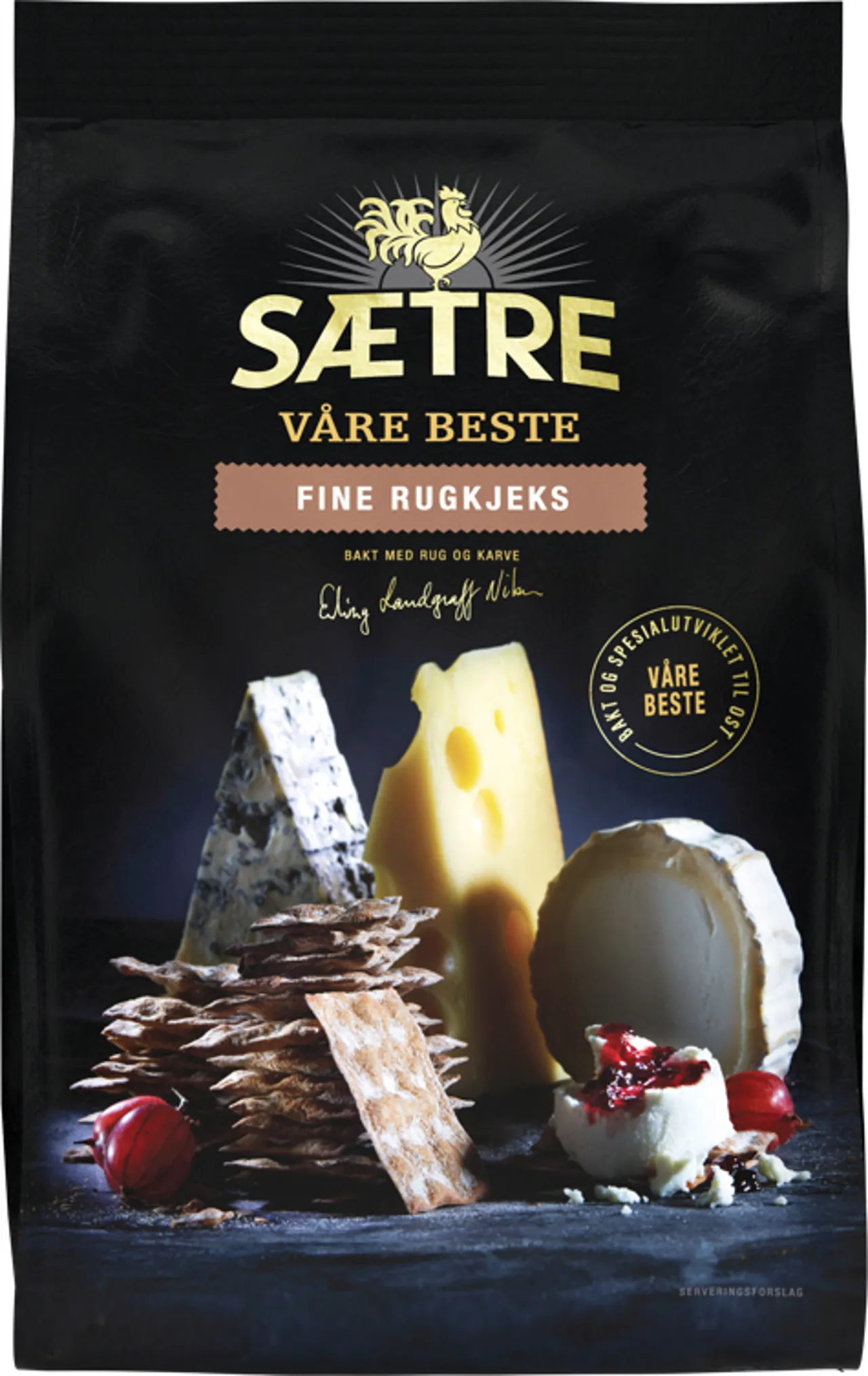 SÆTRES BESTE FIN RUGKJEKS 100G