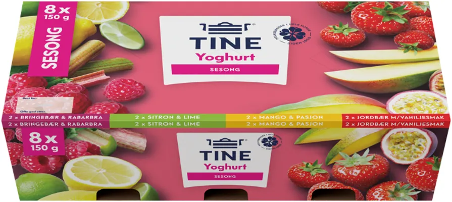 YOGHURT SESONG VÅR/SOMMER 8X150G TINE YOGHURT SESONG VÅR/SOMMER 8X150G TINE