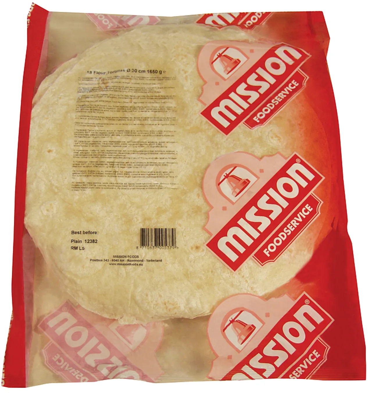 MISSION TORTILLA WRAP FERSK 30 CM 8X18 STK