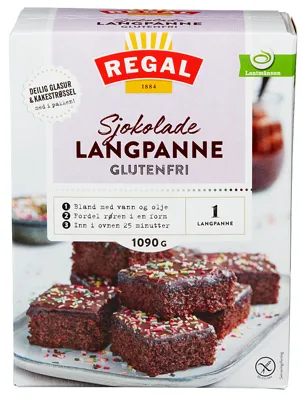 REGAL SJOKOLADEKAKE LANGPANNE GLUTENFRI 1105G REGAL SJOKOLADEKAKE LANGPANNE GLUTENFRI 1105G