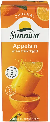 Sunniva Appelsinjuice 1/4l Tine