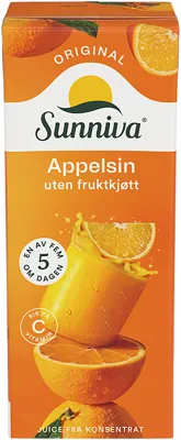 Sunniva Appelsinjuice 1/4l Tine