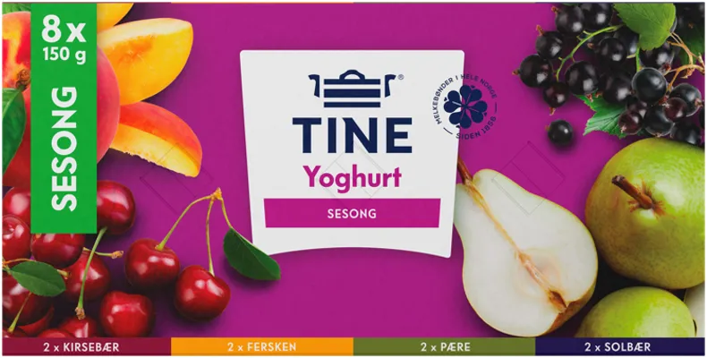 YOGHURT SESONG HØST/VINTER 8X150G TINE YOGHURT SESONG HØST/VINTER 8X150G TINE