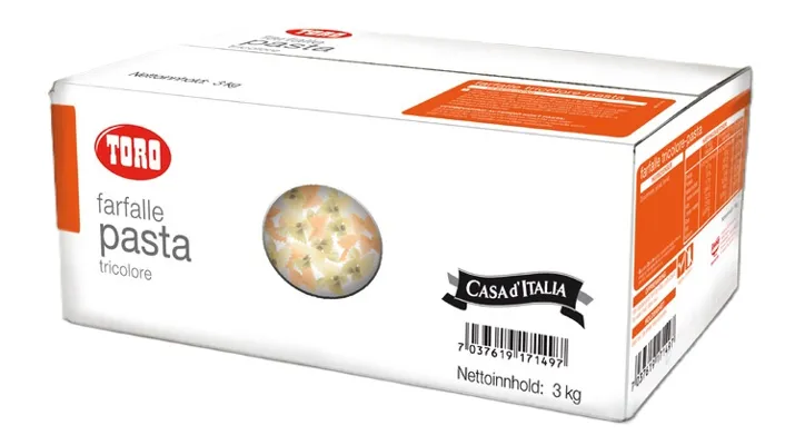 FARFALLE TRICOLORE PASTA TORO FARFALLE TRICOLORE PASTA TORO