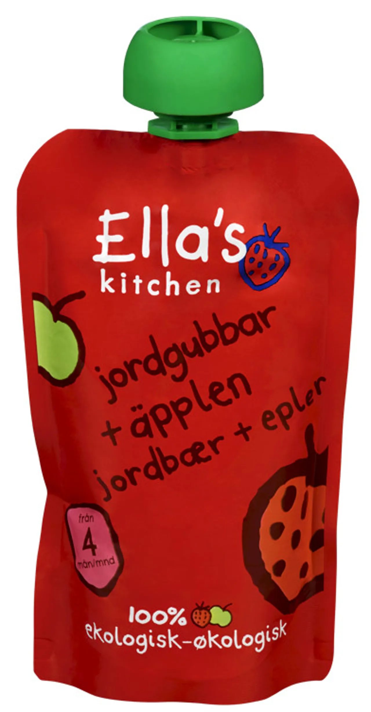 JORDBÆR + EPLE 4M 120G ELLAS