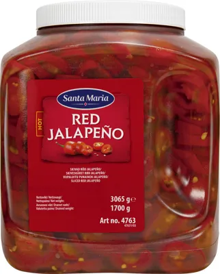 RED JALAPEÑO HOT SLICED 3065G SANTA MARIA RED JALAPEÑO HOT SLICED 3065G SANTA MARIA