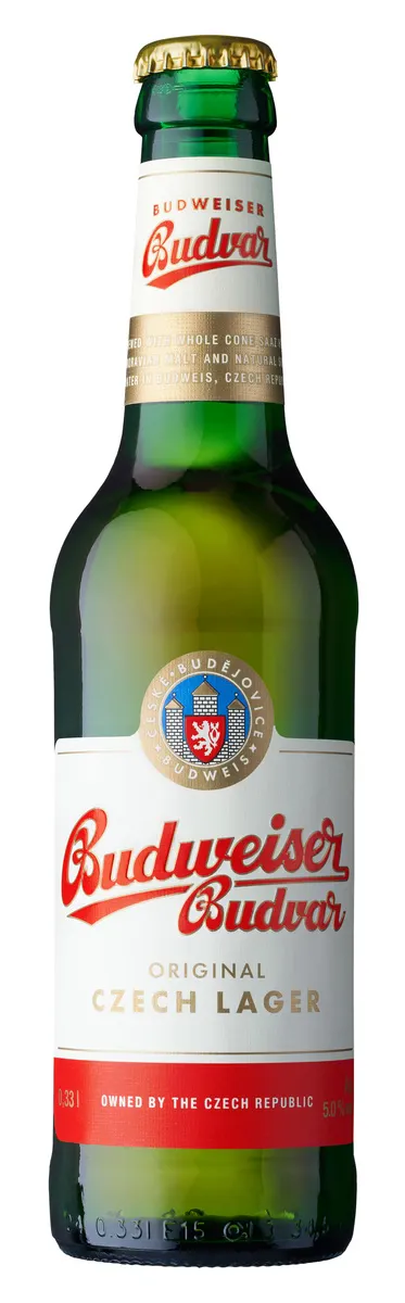 BUDWEISER BUDVAR 5% 33CL FLASKE BUDWEISER BUDVAR 5% 33CL FLASKE