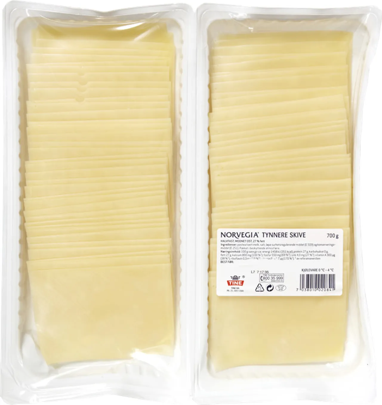 NORVEGIA TYNNERE SKIVE 700G TINE