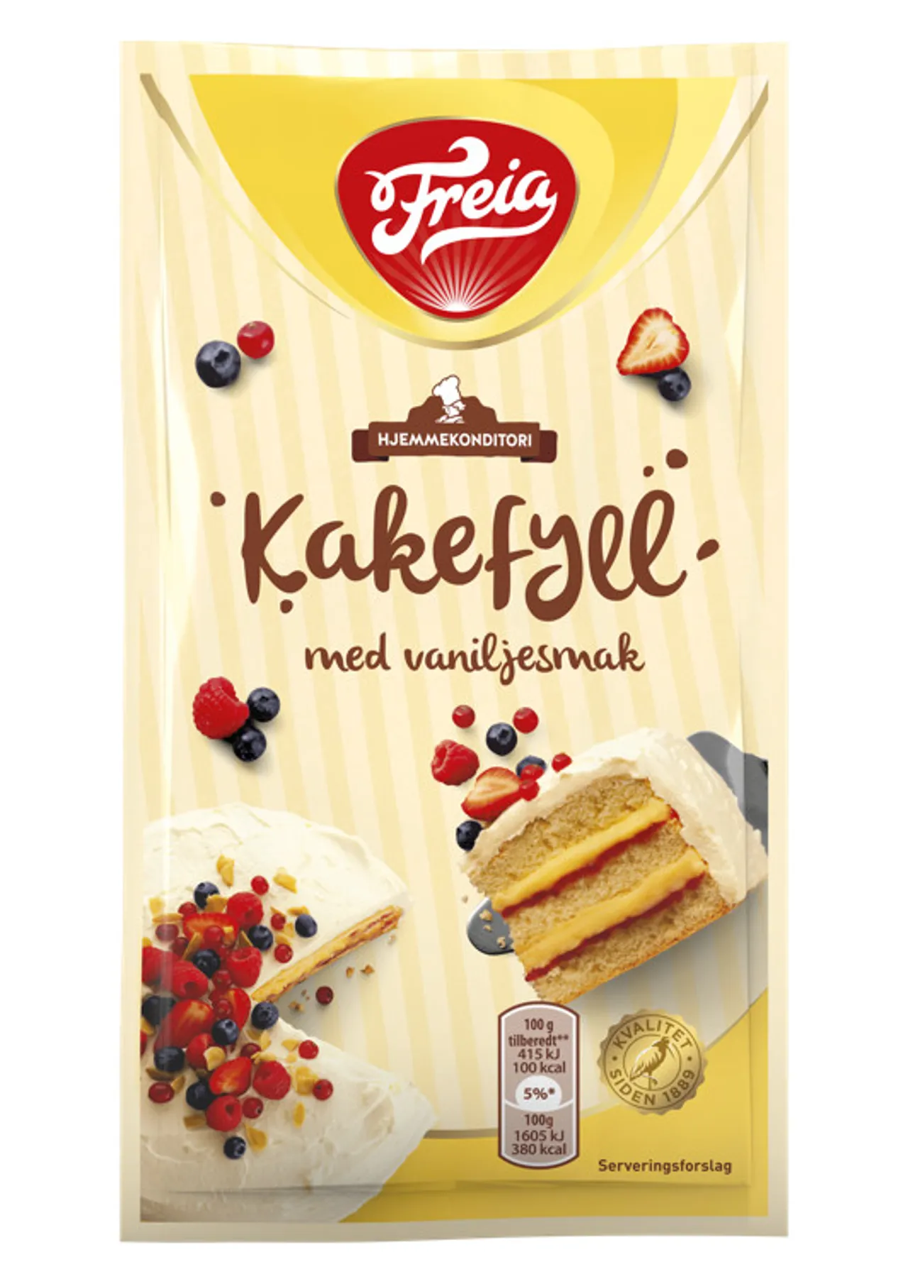 KAKEFYLL VANILJE 80G FREIA