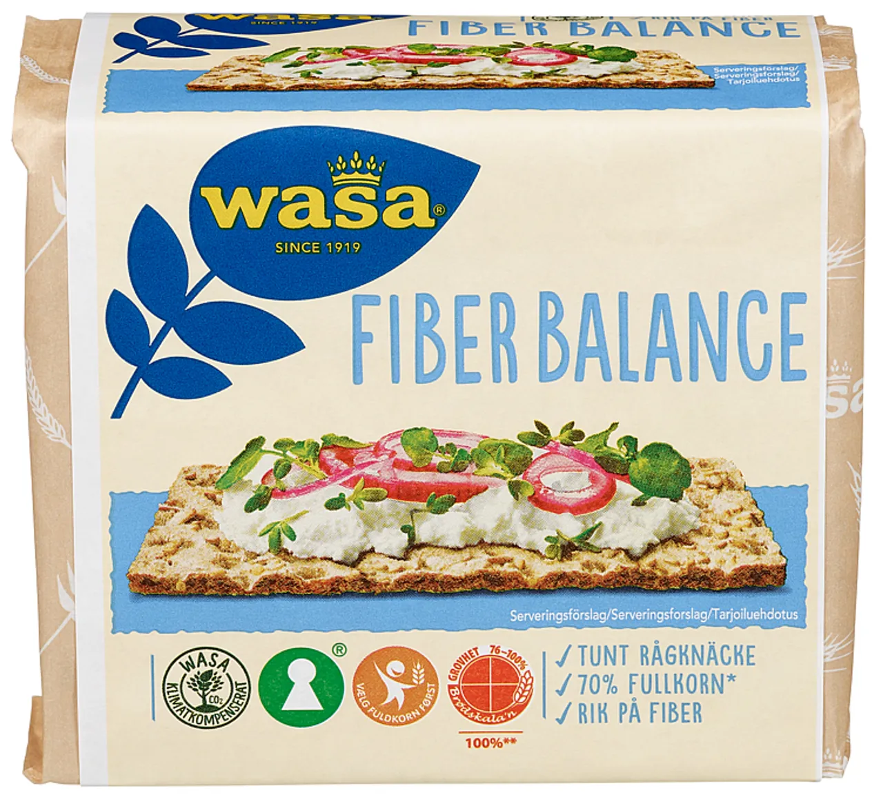 WASA KNEKKEBRØD FIBER BALANCE 230G