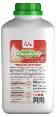Nic Jordbærsirup Flaske 1
