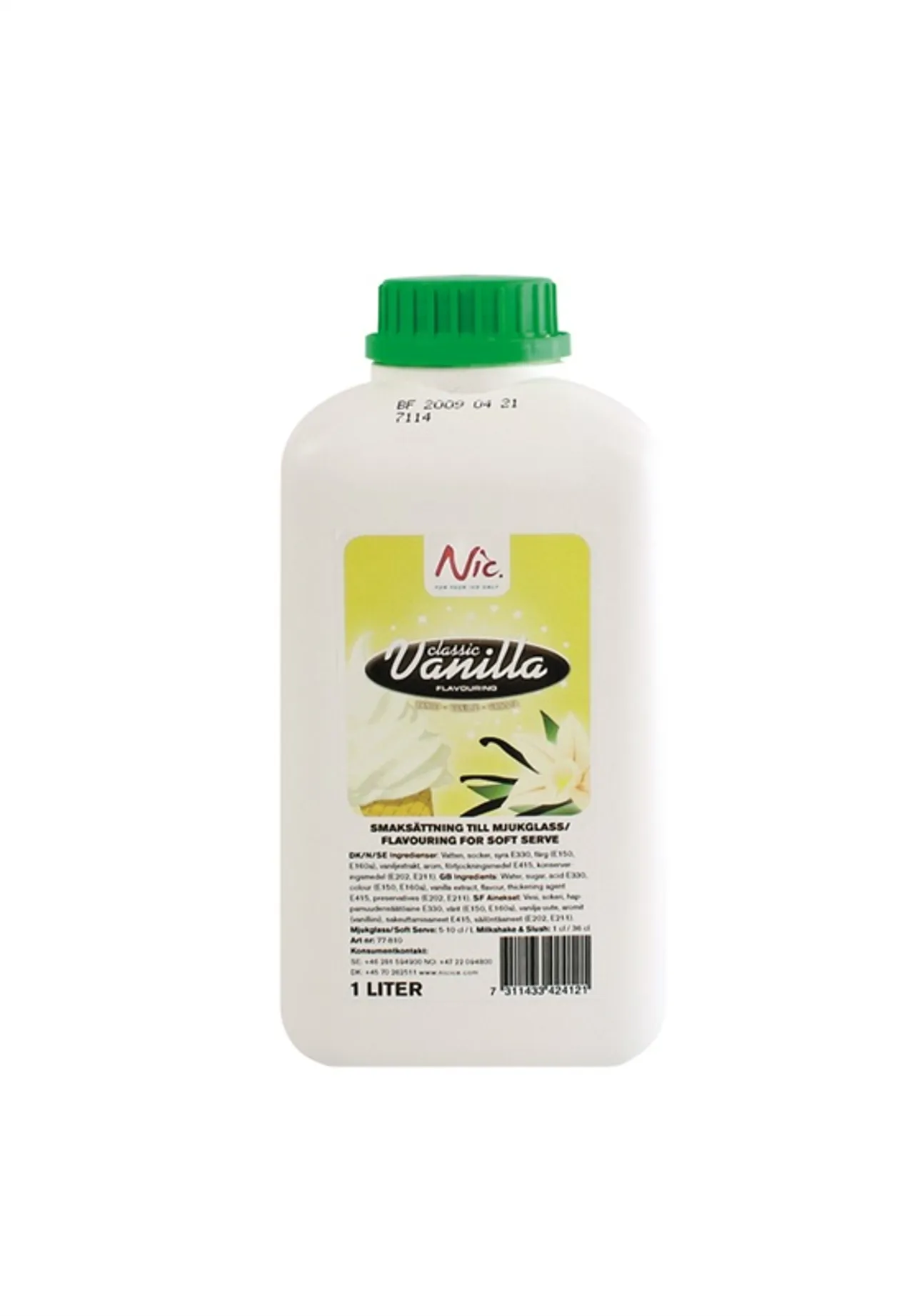 NIC GAMMELDAGS VANILJESIRUP FLASKE 1L