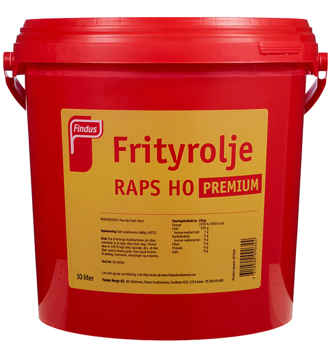 FRITYROLJE RAPS HO PREMIUM 10 L 9,2KG FINDUS