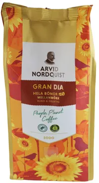 ARVID NORDQUIST GRAN DIA HELE BØNNER 500G
