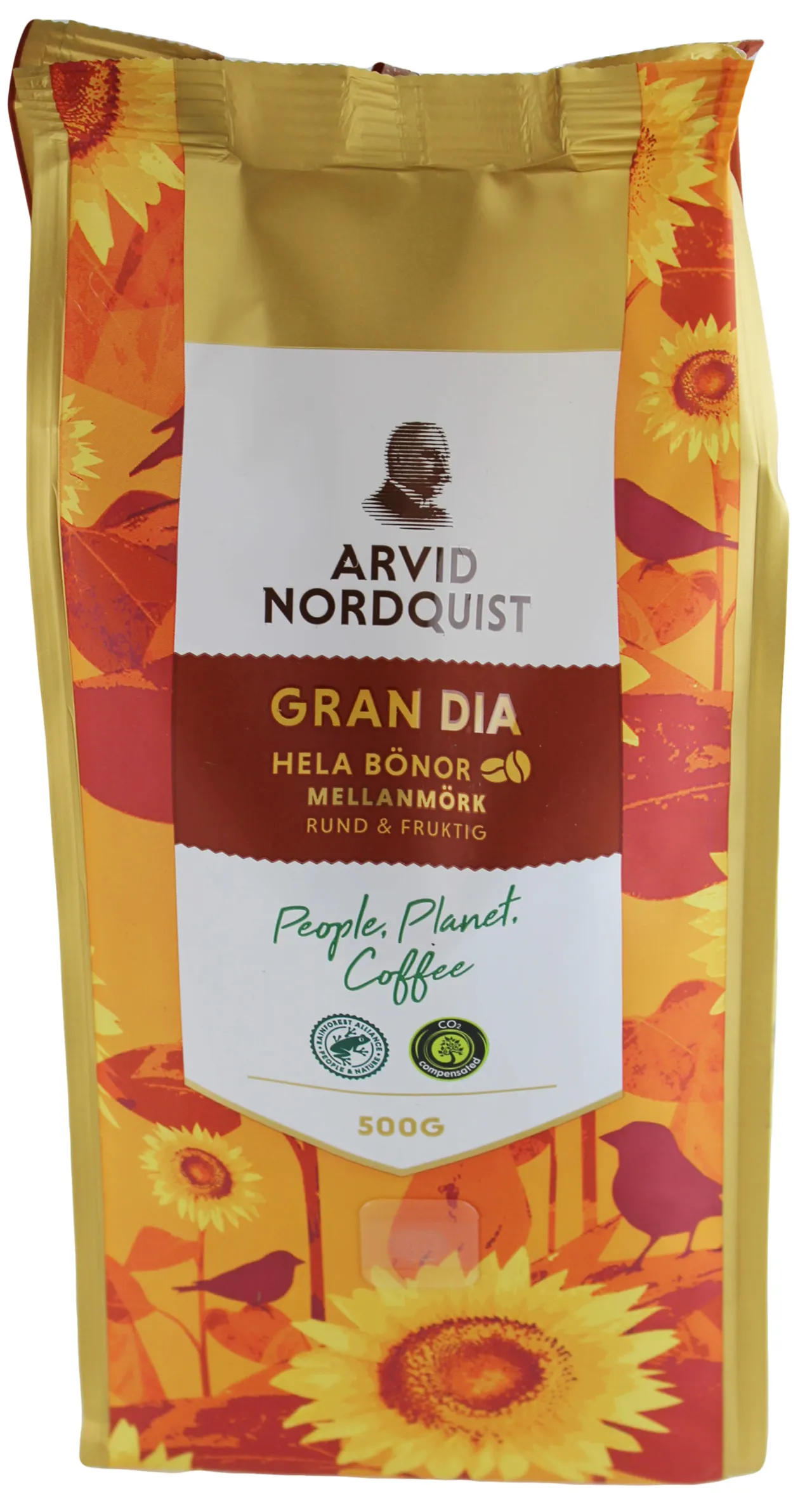 ARVID NORDQUIST GRAN DIA HELE BØNNER 500G