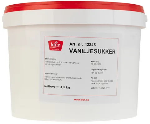 VANILJESUKKER 4,5 KG SPANN VANILJESUKKER 4,5 KG SPANN