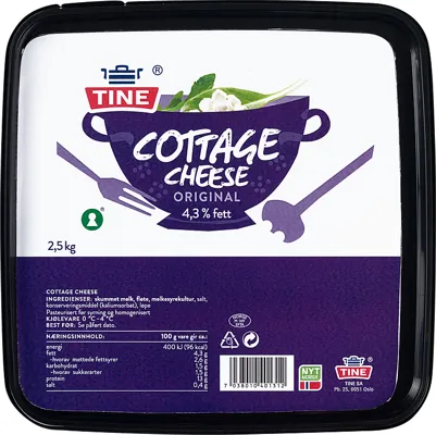 COTTAGE CHEESE 2,5KG TINE COTTAGE CHEESE 2,5KG TINE