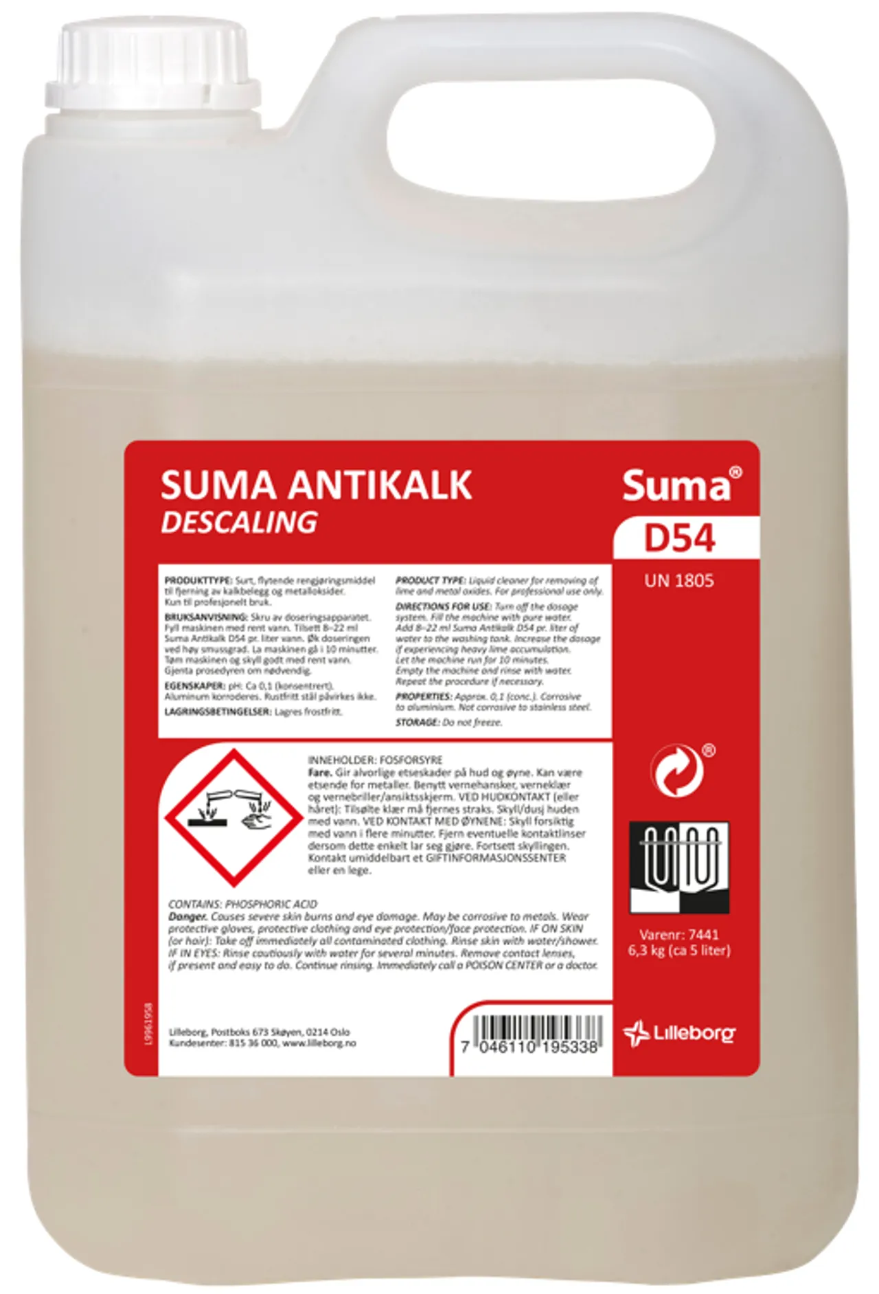 SUMA ANTIKALK D54 AVKALKING