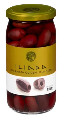 OLIVEN KALAMATA U/STEN 370G ILIADA OLIVEN KALAMATA U/STEN 370G ILIADA