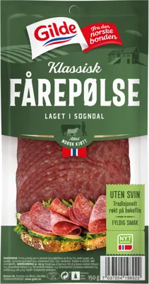 Fårepølse Skivet 150g