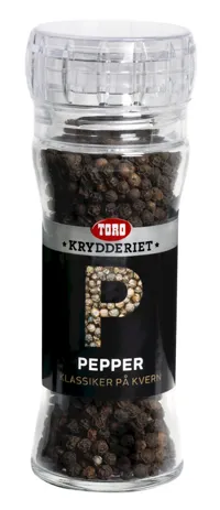 Pepper Hel Sort Kvern 65g Toro