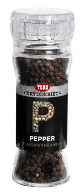 Pepper Hel Sort Kvern 65g Toro