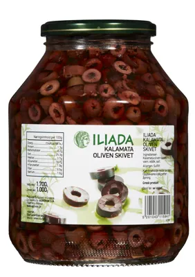 KALAMATA OLIVEN SKIVET 1.7KG ILIADA KALAMATA OLIVEN SKIVET 1.7KG ILIADA