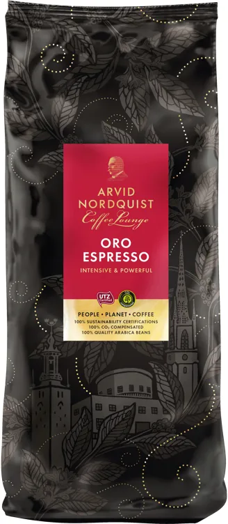 ORO GENEROSO ESPRESSO KAFFE HELE BØNNER ARVID NORDQUIST ORO GENEROSO ESPRESSO KAFFE HELE BØNNER ARVID NORDQUIST