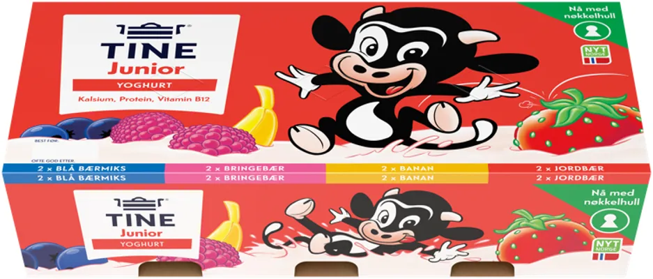 Junior Yoghurt Frukt & Bær 8x125g Tine