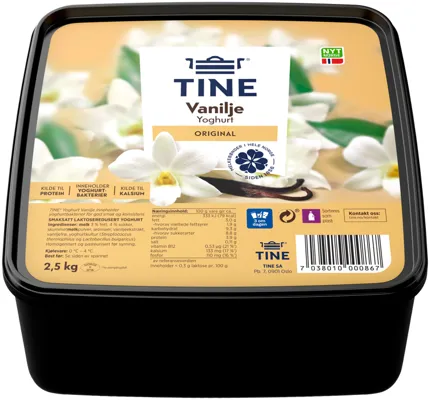 YOGHURT VANILJE 2.5KG TINE YOGHURT VANILJE 2.5KG TINE