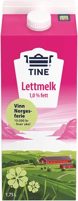 Tine Lettmelk 1% 1,75l