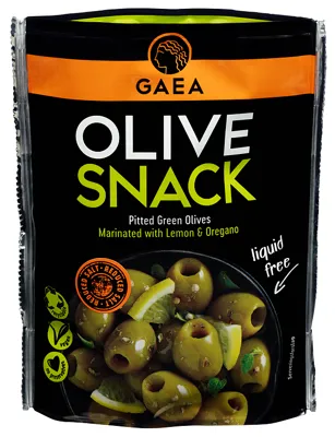 Gaea Olive Snack Lemon & Oregano 8x65g