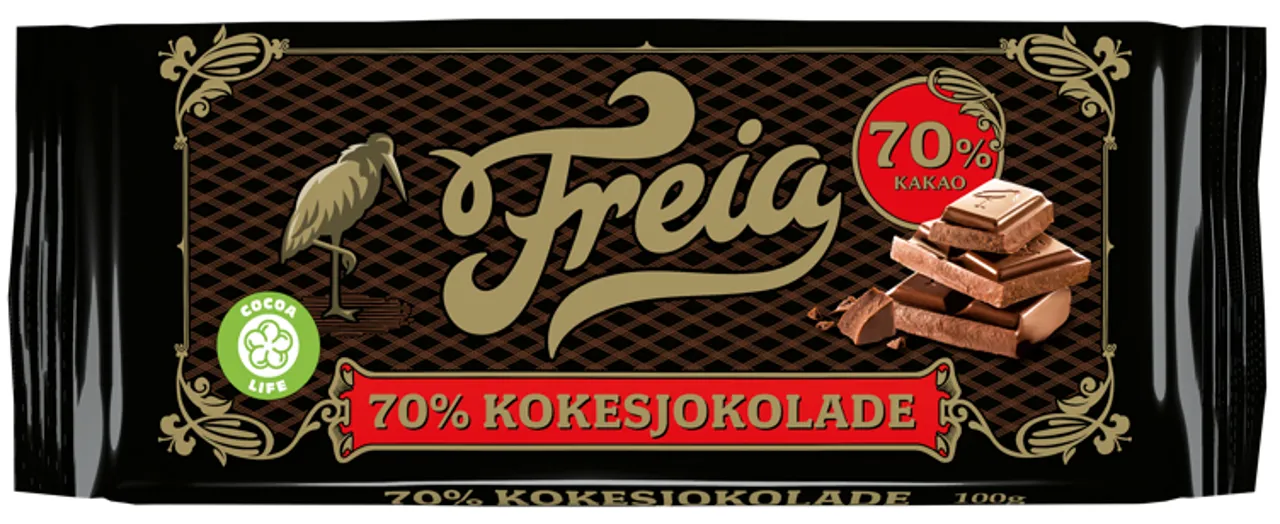 KOKESJOKOLADE 70% 100G FREIA