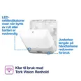 HÅNDTØRK SENSOR HVIT H1 DISP TORK