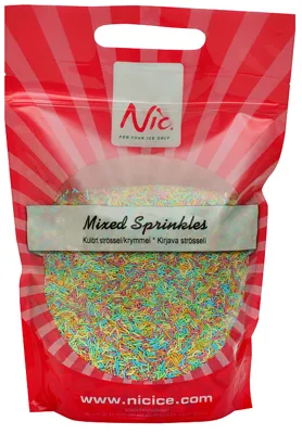 NIC KULØRT STRØSSEL 1 KG NIC KULØRT STRØSSEL 1 KG