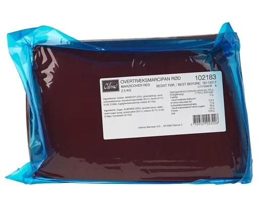 Marsipan Rød 2,5 Kg Odense