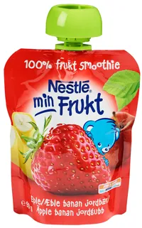 MIN FRUKT EPLE BANAN JORDBÆR SMOOTHIE 90G