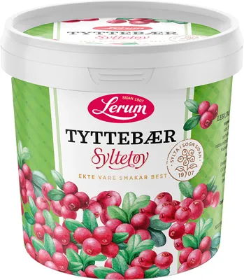 TYTTEBÆRSYLTETØY 1KG LERUM TYTTEBÆRSYLTETØY 1KG LERUM