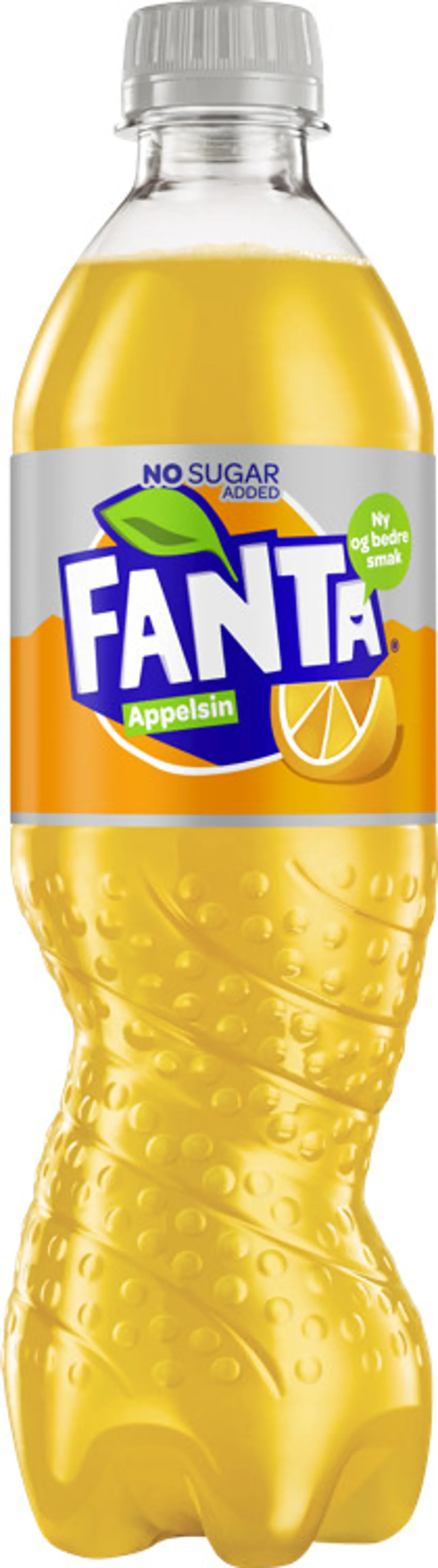 FANTA APPELSIN NO SUGAR ADDED 500ML FLASKE