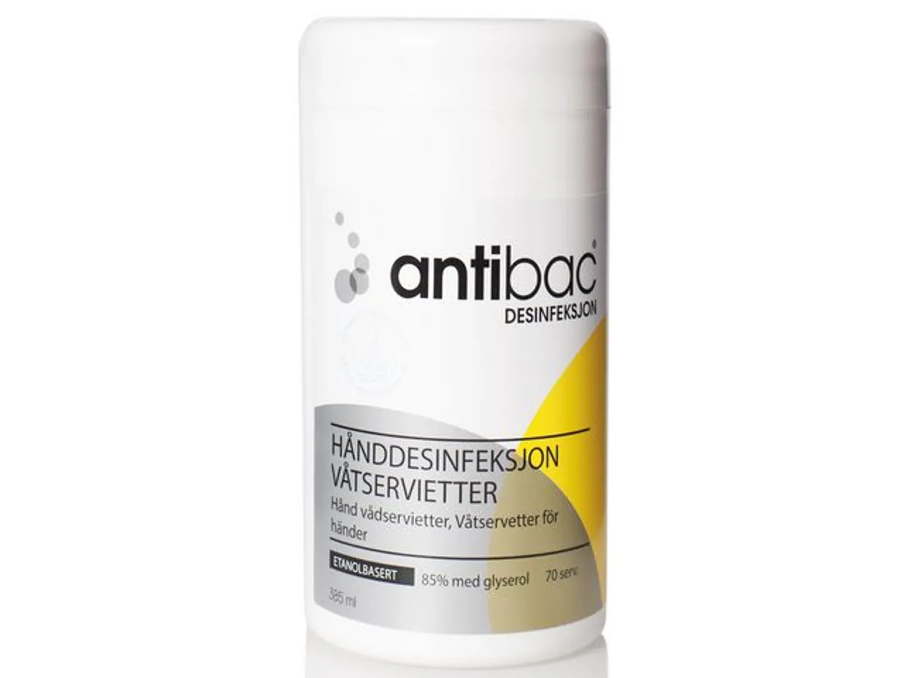ANTIBAC HÅNDDESINFEKSJON VÅTSERVIETTER 70STK