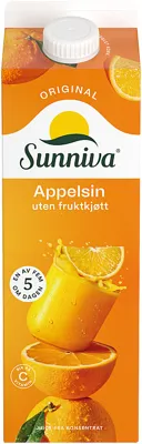 Sunniva Appelsinjuice 1l Tine