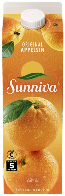SUNNIVA APPELSINJUICE 1L TINE SUNNIVA APPELSINJUICE 1L TINE