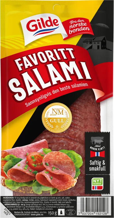 FAVORITTSALAMI SKIVET 150G FAVORITTSALAMI SKIVET 150G